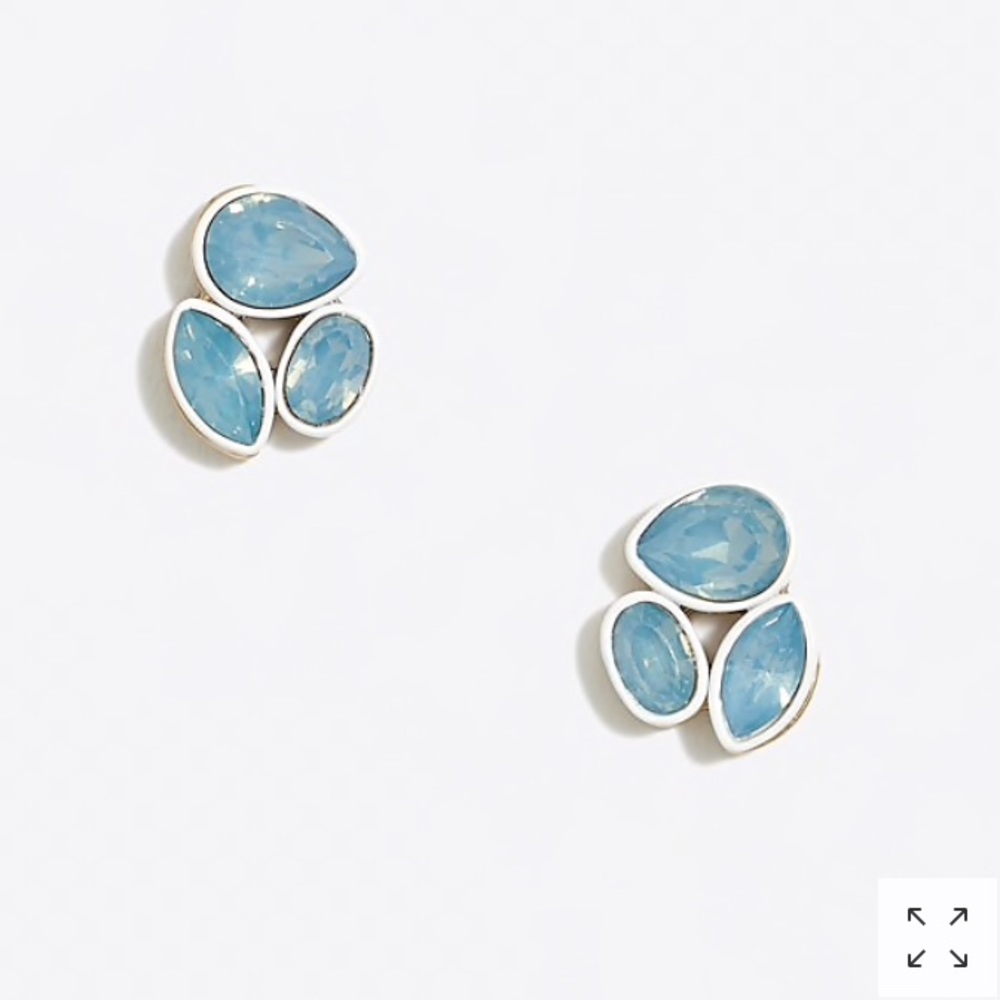 J. Crew crystal trio stud earrings